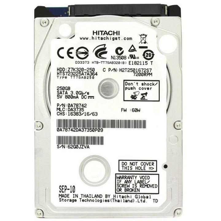 هارددیسک اینترنال هیتاچی مدل Z7K320-250 ظرفیت 250 گیگابایت HITACHI Z7K320-250 Internal Hard Drive 250GB